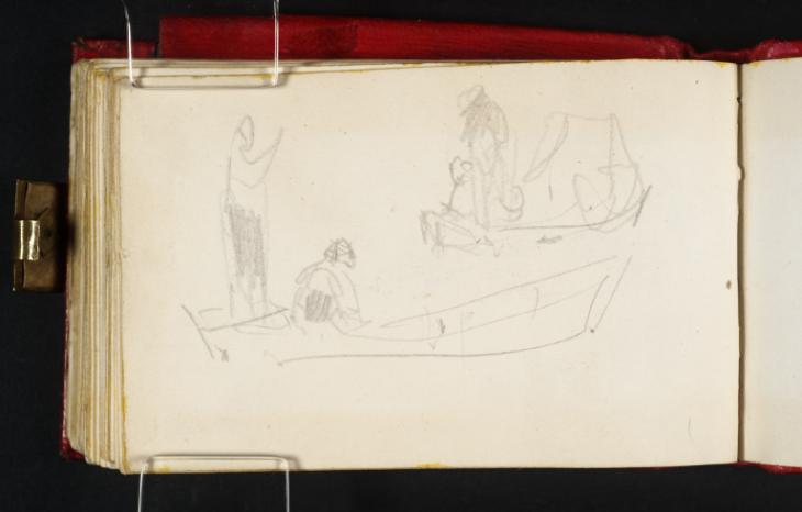 Joseph Mallord William Turner, ‘Figures with a Boat beside the River Thames, Probably at Putney’ c.1827