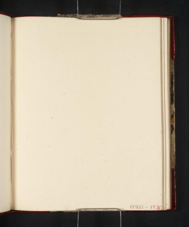 Joseph Mallord William Turner, ‘Blank’ c.1829-30 (Blank right-hand page of sketchbook)