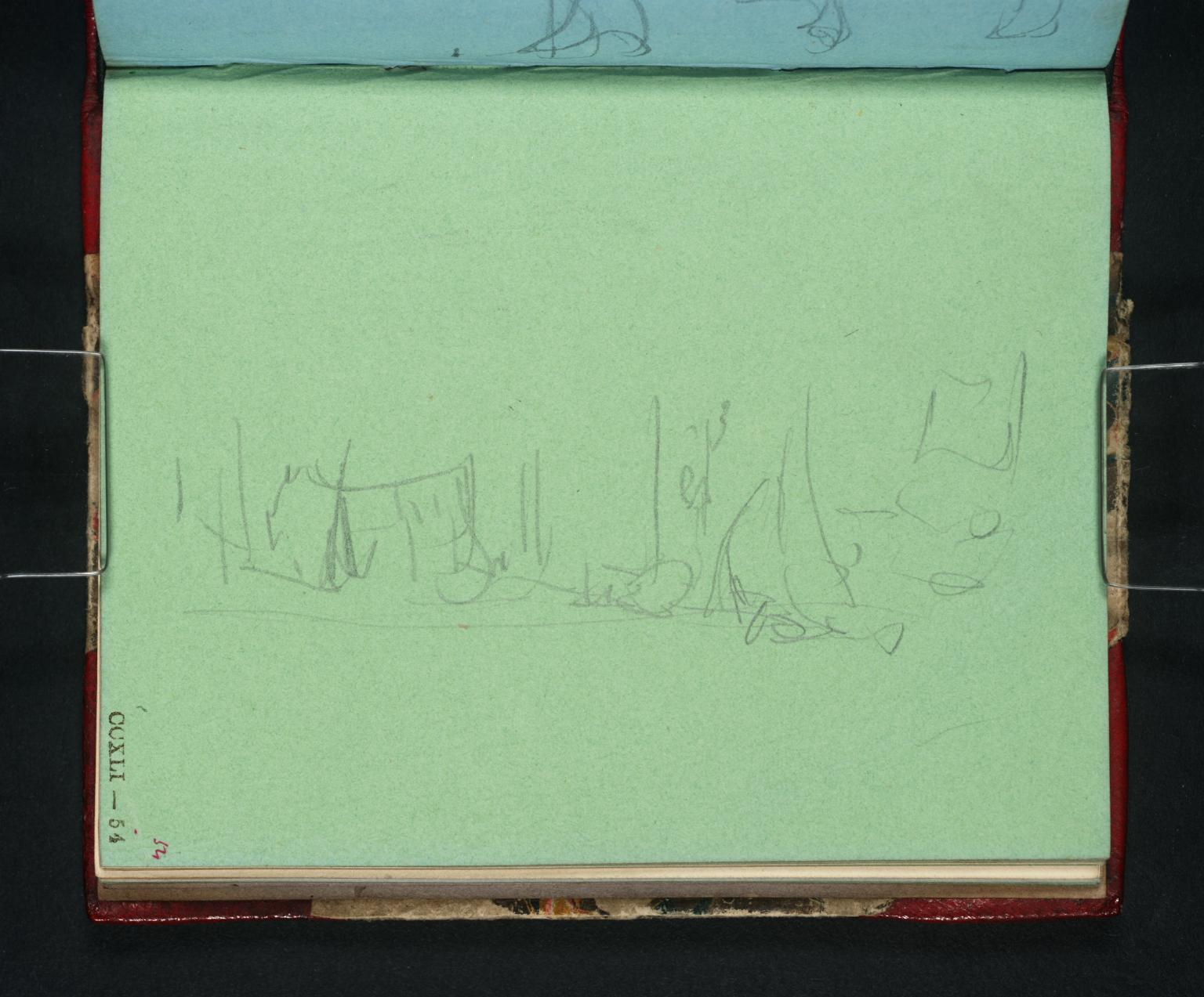 Beached Boats and a Boat under Sail, Perhaps at Margate