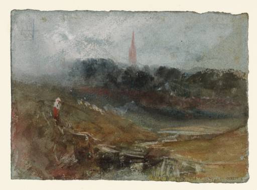 Joseph Mallord William Turner, ‘Petworth Church, Seen from Rectory Meadows’ 1827