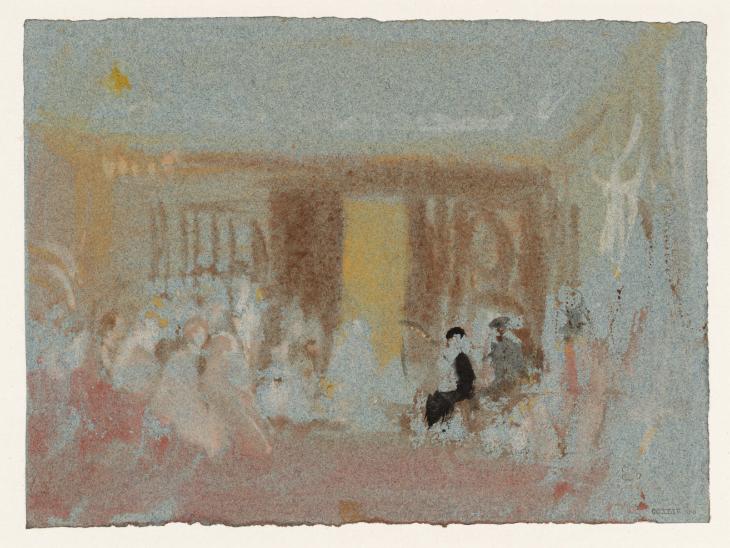 Joseph Mallord William Turner, ‘East Cowes Castle: The Library, with a Harp Recital’ 1827