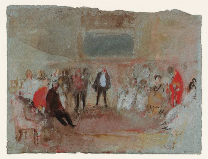 Joseph Mallord William Turner, ‘Petworth House: ?Lord Egremont in the White Library (Waiting for Dinner)’ 1827