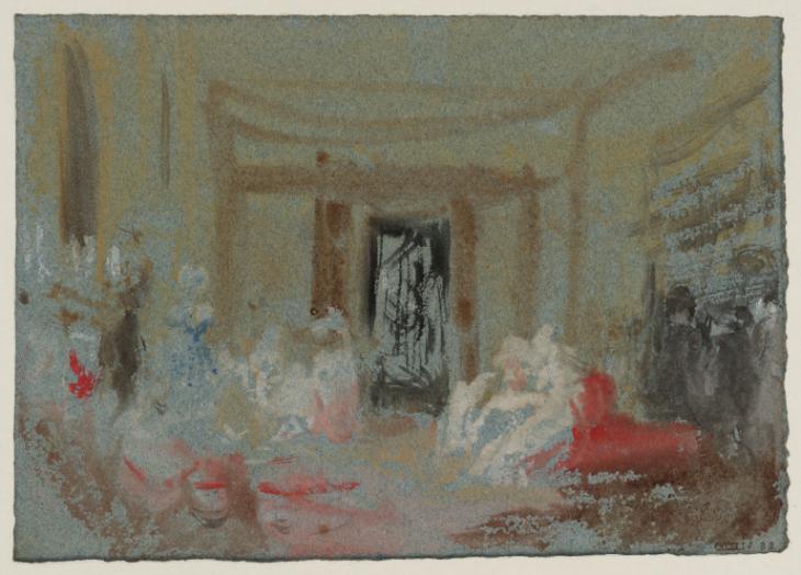 Joseph Mallord William Turner, ‘East Cowes Castle: The Drawing Room, with Figures’ 1827