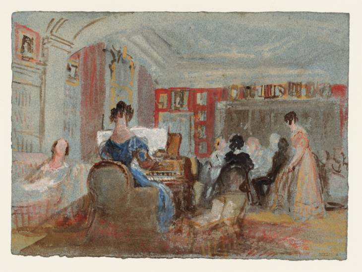 Joseph Mallord William Turner, ‘Petworth House: Music in the White Library’ 1827