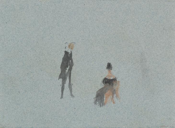 Joseph Mallord William Turner, ‘Petworth House: Two Figures, Possibly in the White Library’ 1827