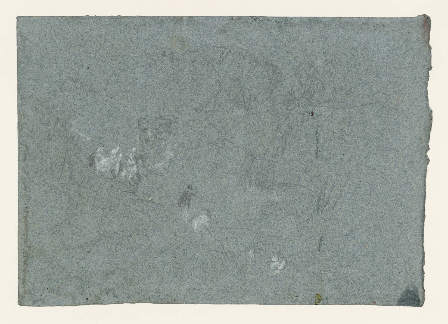 The Pond; Figures Watching a Swan
