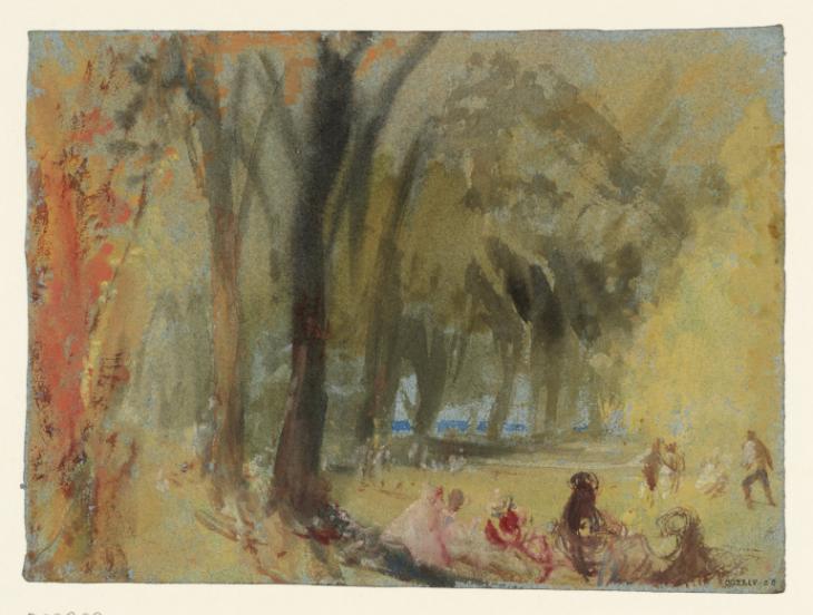Joseph Mallord William Turner, ‘A 'Fête Champêtre' with Figures among Trees, Probably at East Cowes Castle’ 1827