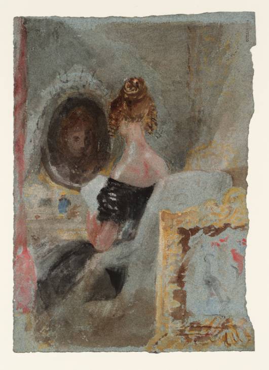 Joseph Mallord William Turner, ‘Petworth House: A Lady in a Black Dress at her Toilet’ 1827
