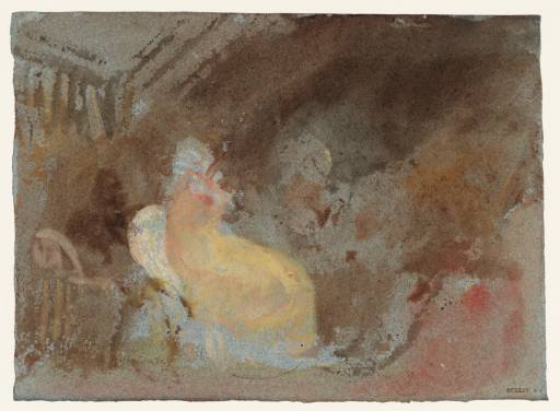 Joseph Mallord William Turner, ‘Petworth House: A Seated Figure in a Yellow Dress, Probably in the White Library’ 1827