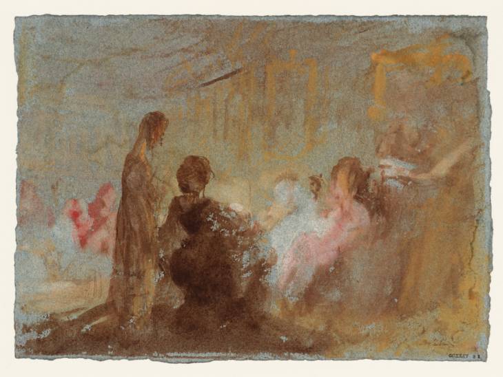 Joseph Mallord William Turner, ‘Petworth House: A Conversation Group, Probably in the White Library’ 1827