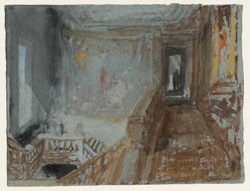 Joseph Mallord William Turner, ‘Petworth House: The Grand Staircase, from the Bedroom Landing’ 1827