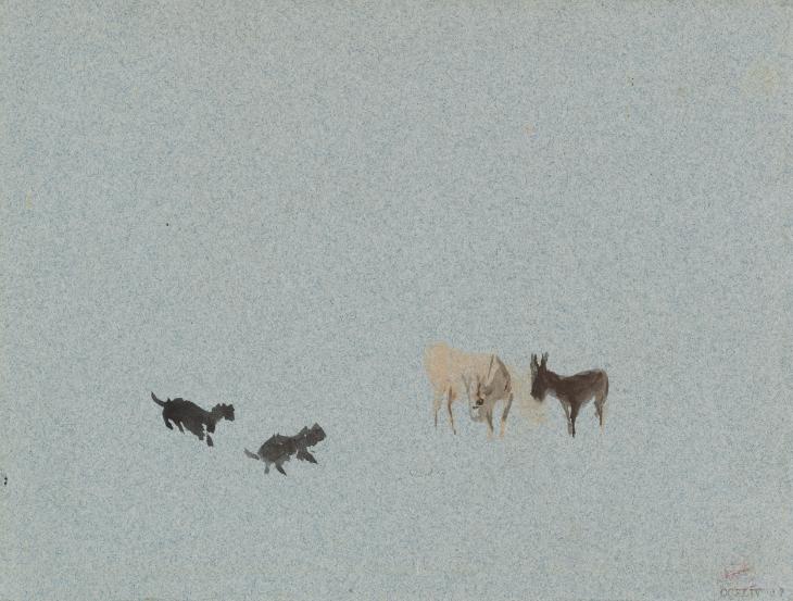 Joseph Mallord William Turner, ‘Petworth Park: Teasing the Donkeys’ 1827