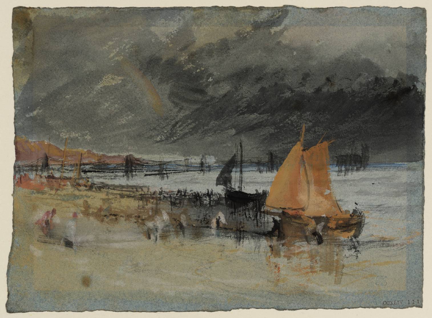 The Old Chain Pier, Brighton, from the West