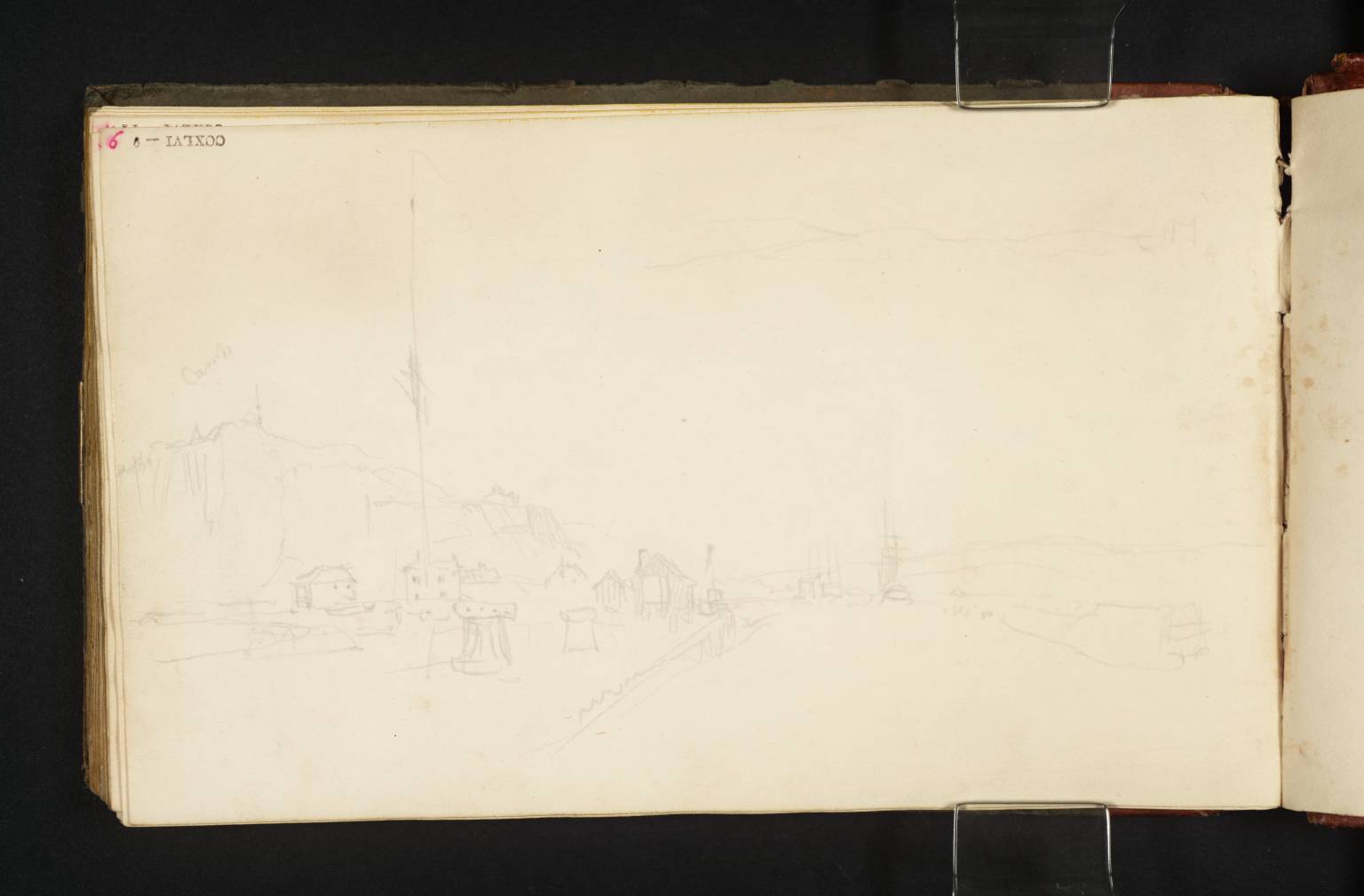 View on Coast, with Camp [Turner] on Hill in Mid-Distance, on the Left