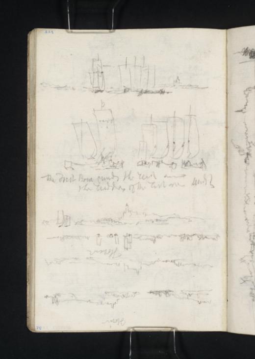 Joseph Mallord William Turner, ‘Barges; St-Florent-le-Vieil, Loire Valley’ 1826