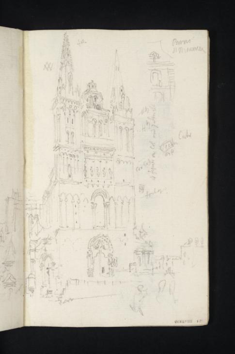 Joseph Mallord William Turner, ‘Cathedral of St-Maurice; Bishop's Palace, Angers’ 1826