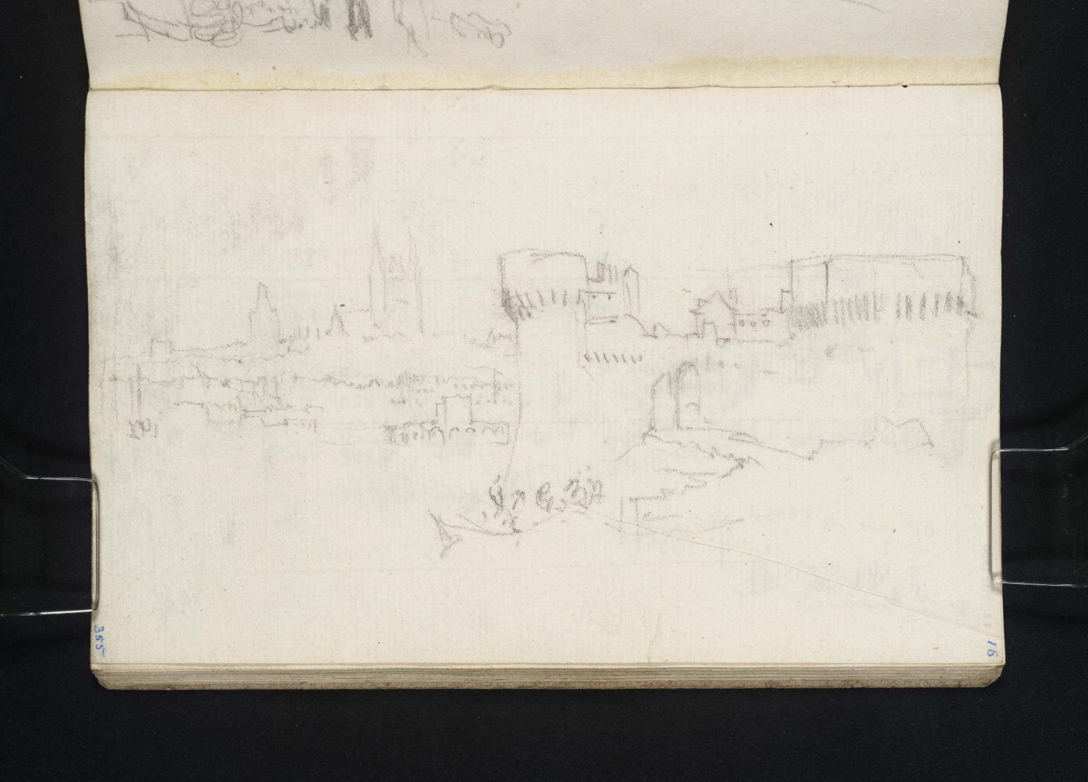 Angers: La Tour de la Haute-Chaine, with the Tour St-Aubin and the Cathedral on the Opposite Bank Beyond
