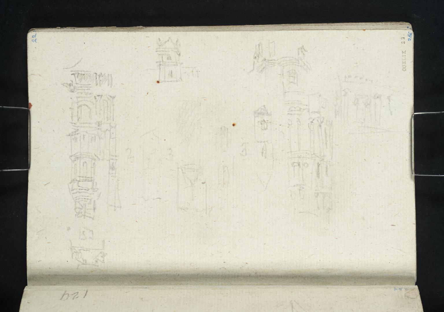 Blois: Details of the Balconies on the Façade des Loges of the Château