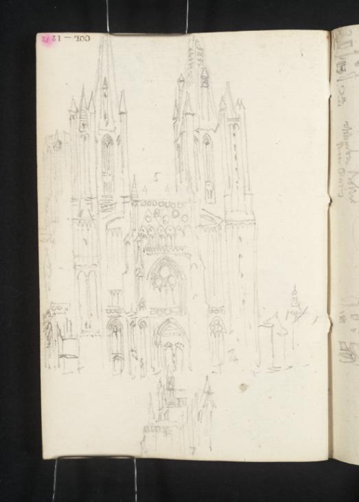 Joseph Mallord William Turner, ‘Cathedral, Coutances’ 1826