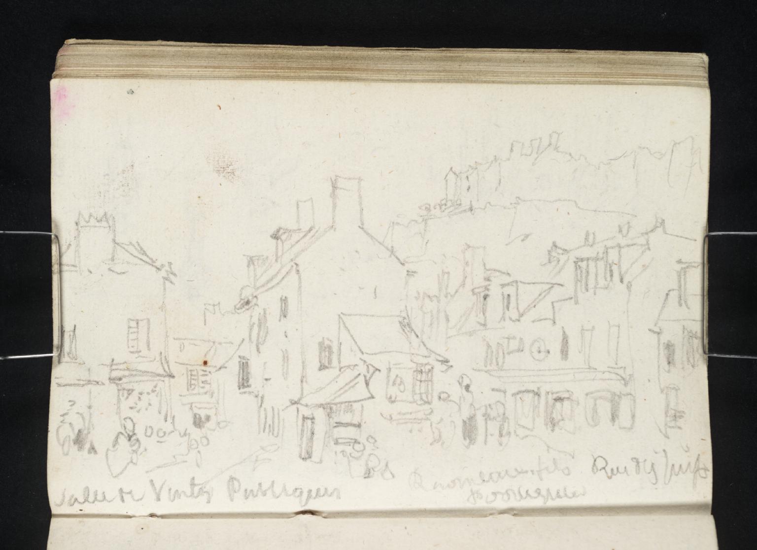 A Village (?Avranches). Salle de Ventes Publiques, Rue des Juifs [Turner}, Etc.