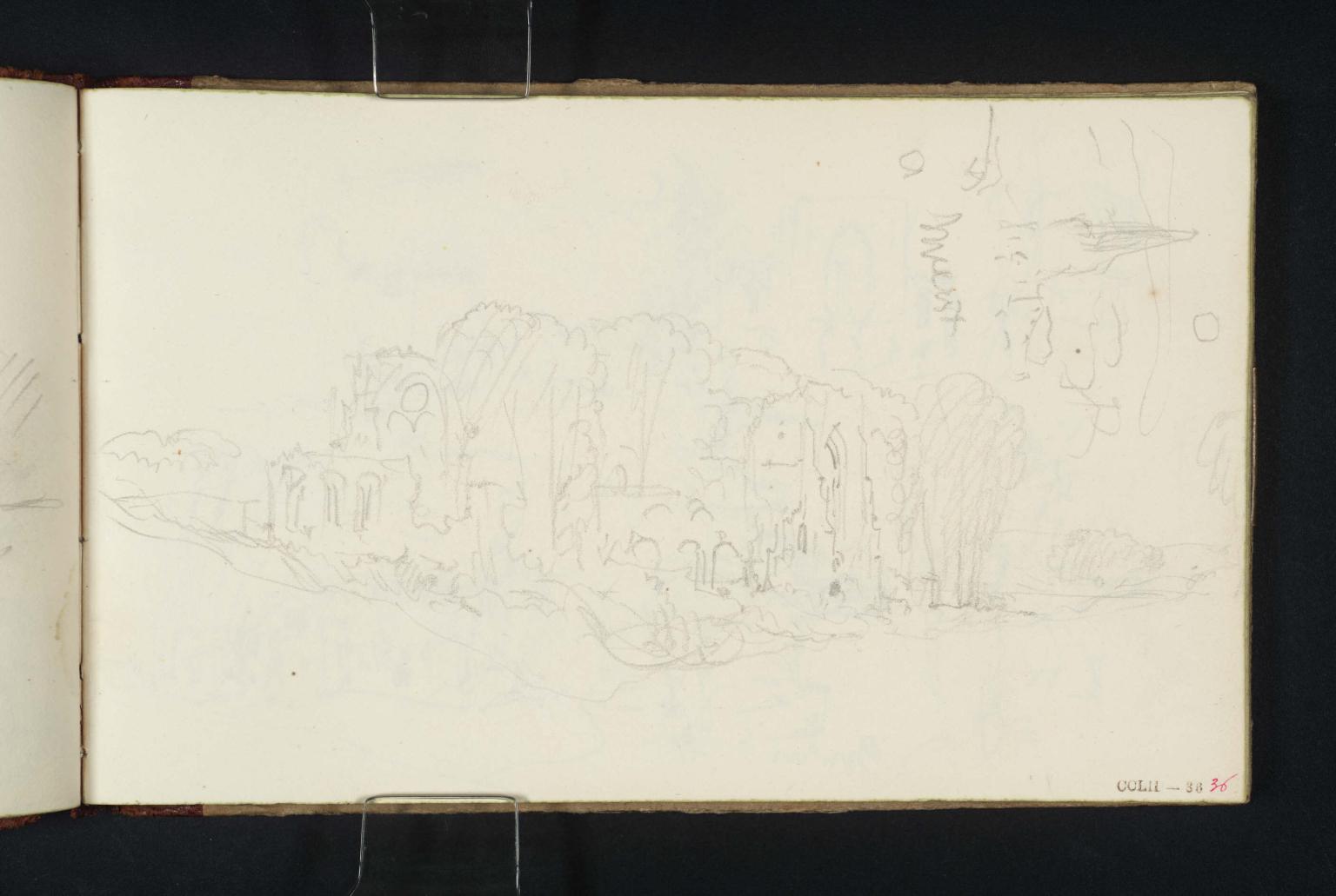 Ruins of Abbey; Also Church Steeple, ?A. Mieux [Turner]