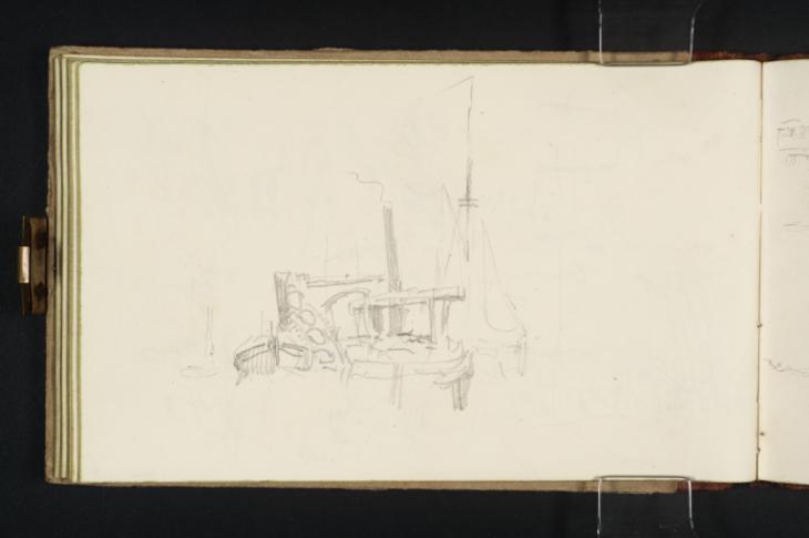 Joseph Mallord William Turner, ‘Steam Boat and Ship's Mast, ?English Channel or Seine River’ ?1832