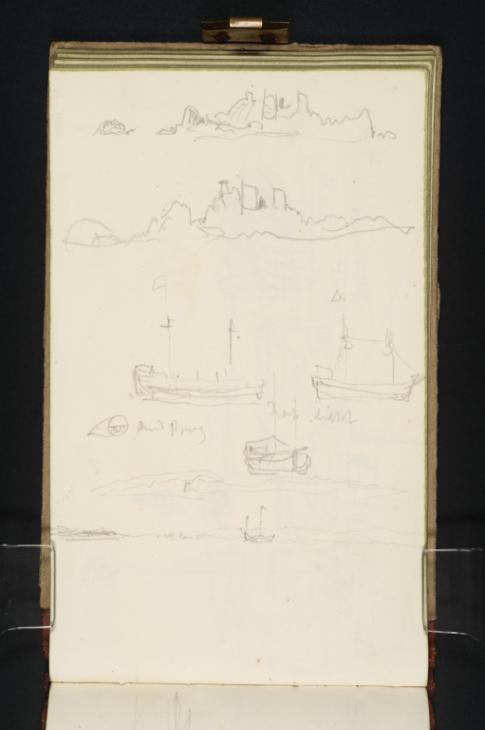 Joseph Mallord William Turner, ‘Shipping; Fortifications, ?Channel Islands or Normandy’ ?1832