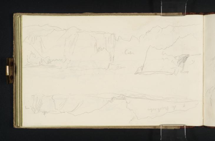 Joseph Mallord William Turner, ‘La Coupée, Sark Island; Cliffs ?near Fort La Marchant, Guernsey’ ?1832