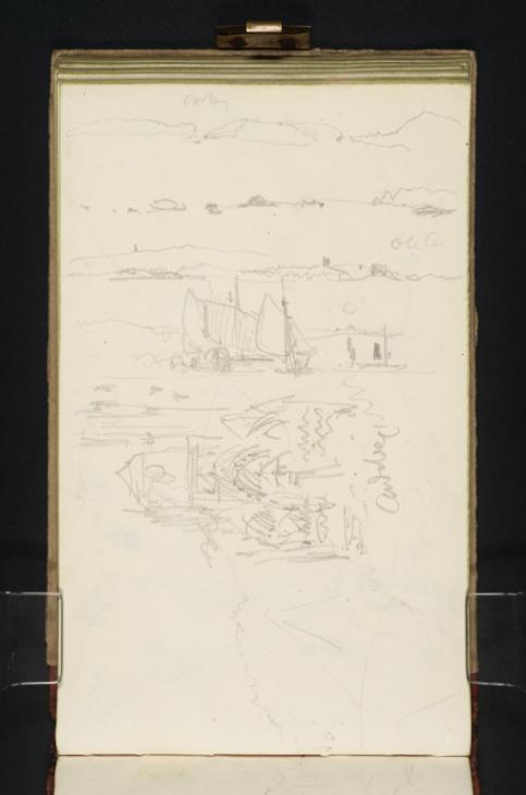 Joseph Mallord William Turner, ‘Sark, Channel Islands; Notre-Dame de Caudebec, Normandy’ ?1832