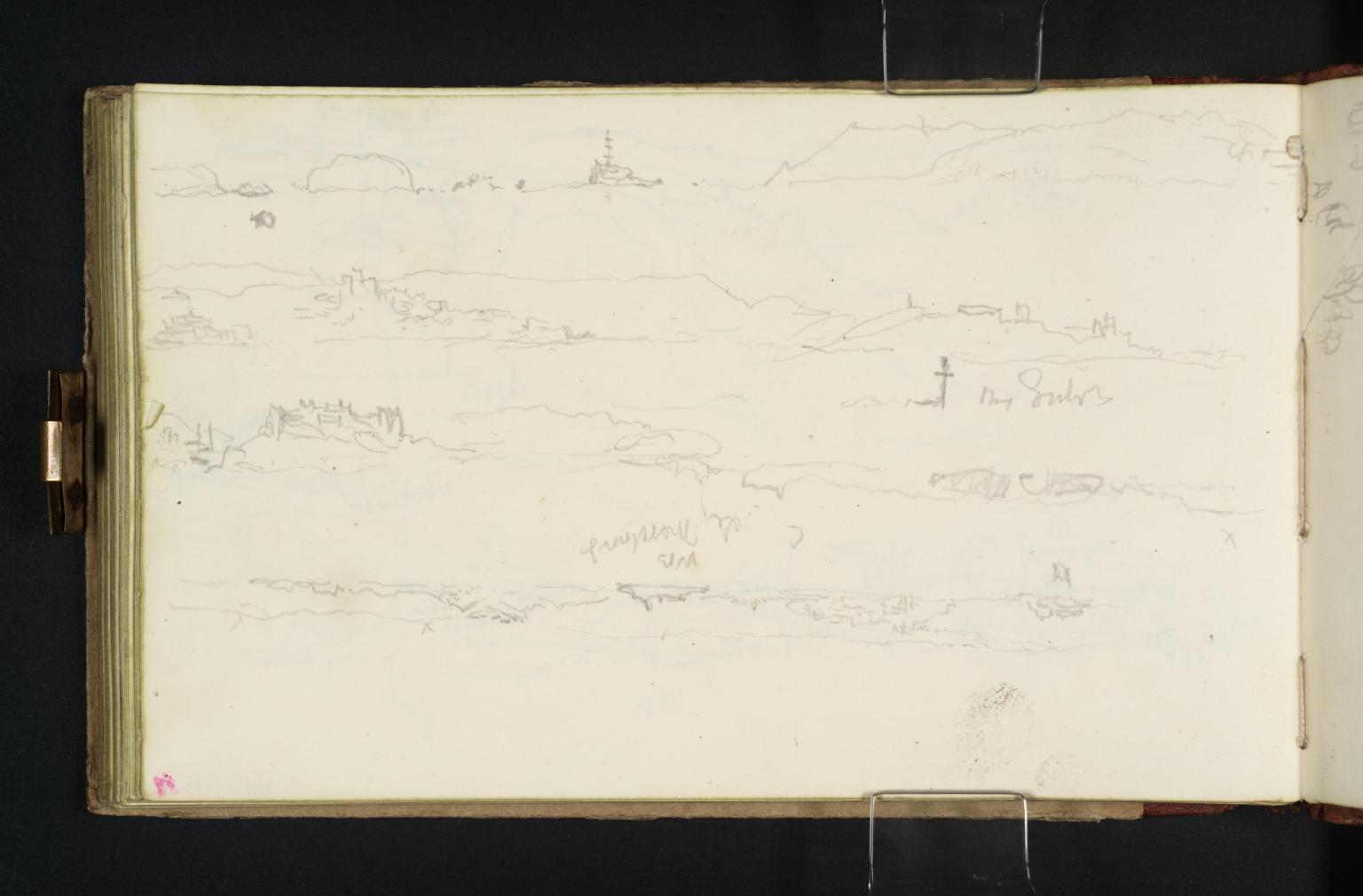 Rocks on Coast. ?Le Merchant [Turner], Etc.