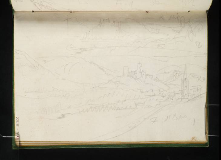 Joseph Mallord William Turner, ‘Lillebonne Castle and the Church of Notre-Dame, Lillebonne’ ?1829