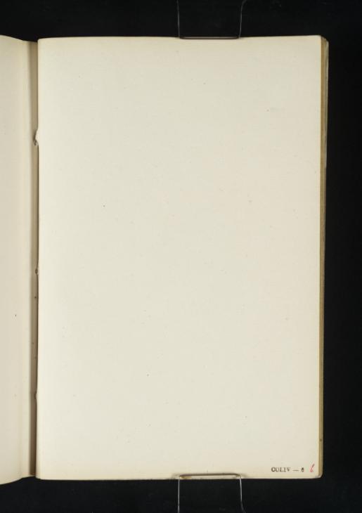Joseph Mallord William Turner, ‘Blank’ 1832 (Blank right-hand page of sketchbook)