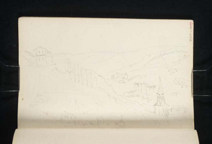 Joseph Mallord William Turner, ‘Hills ?around the Abbaye de Graville, Normandy’ 1832