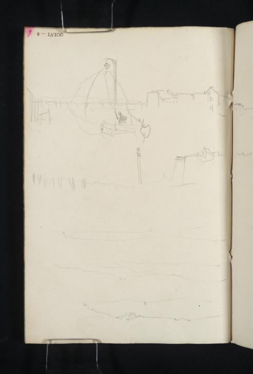 Joseph Mallord William Turner, ‘Pier and Coastal Terrain, English Channel’ c.1826