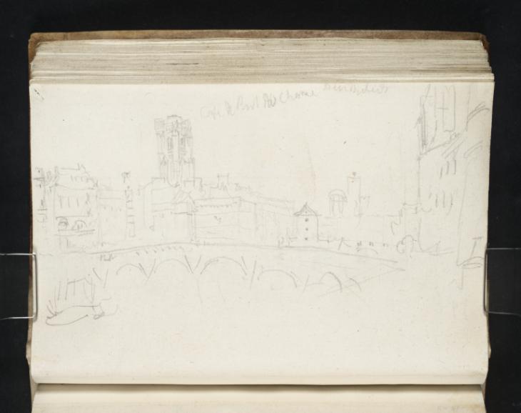 Joseph Mallord William Turner, ‘Pont au Change and ?Saint-Germain l'Auxerrois, Paris’ 1832