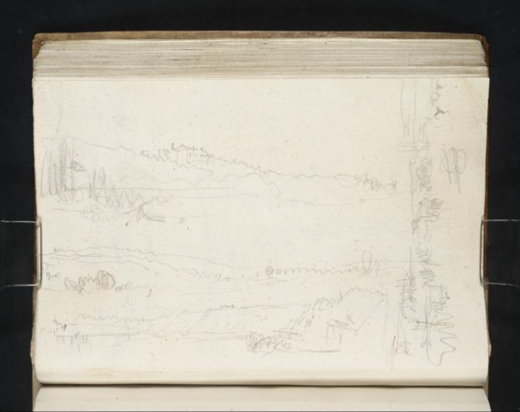 Joseph Mallord William Turner, ‘Riverside Terrain and Buildings on a Hillside, Northern France’ 1832