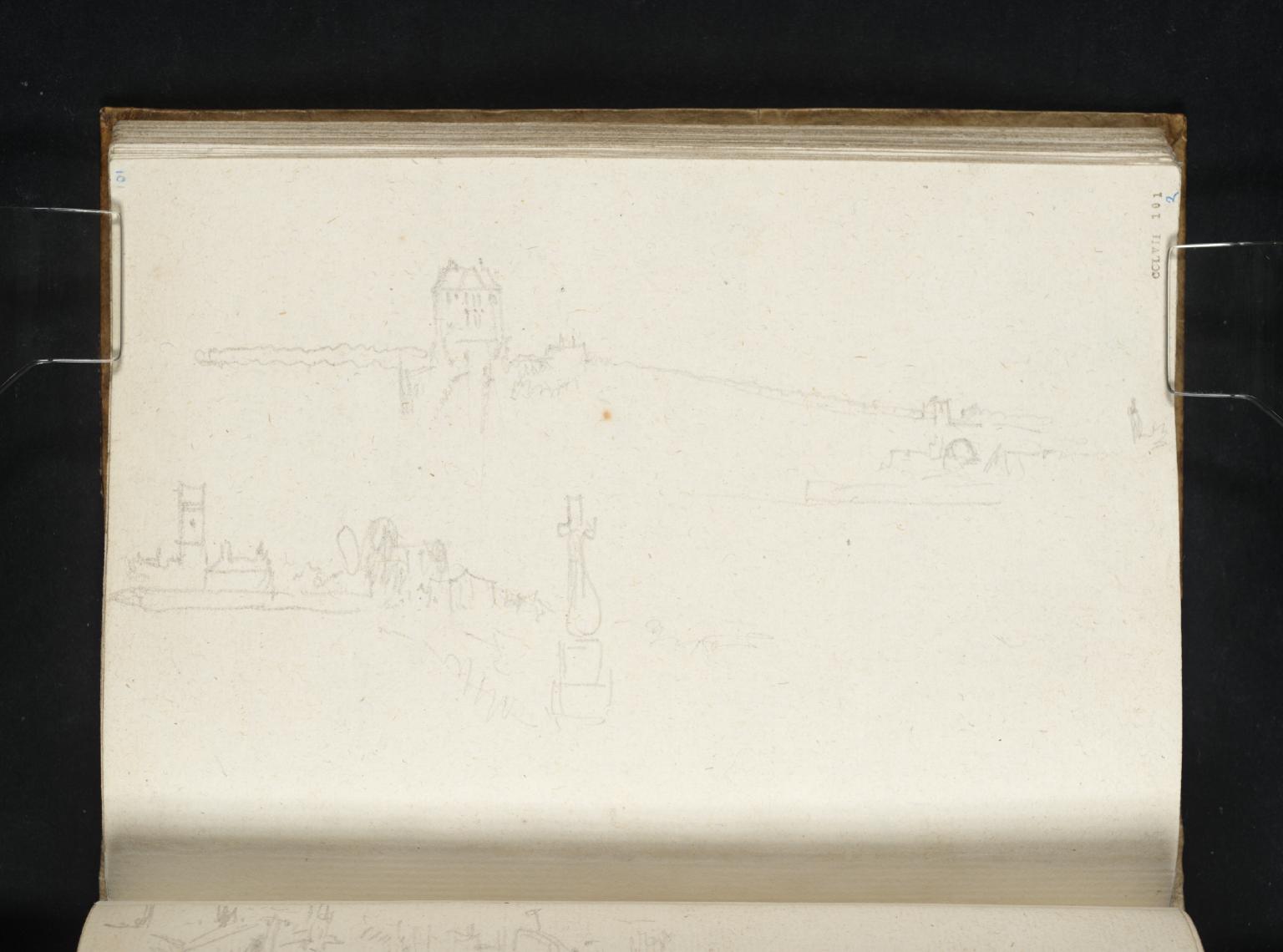 A Cross, with Distant Buildings