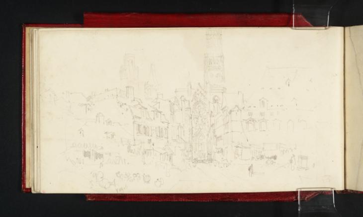 Joseph Mallord William Turner, ‘Rouen: Place de la Haute-Vieille-Tour and the Cathedral’ 1821