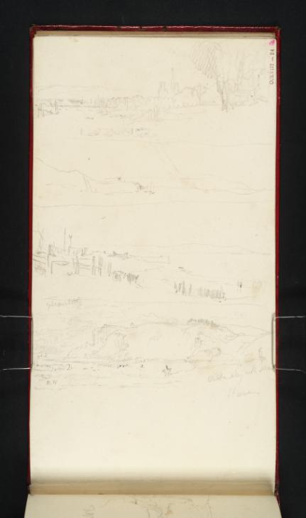 Joseph Mallord William Turner, ‘Four Sketches: Rouen from the South-East; Le Havre, Ste-Adresse, and Cap de la Hève’ 1821