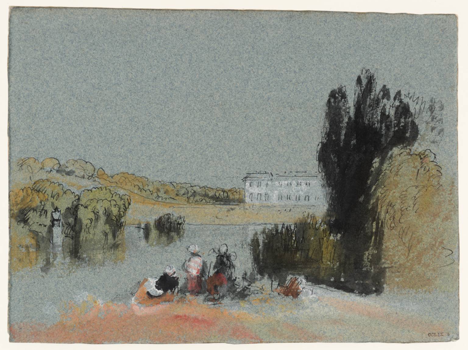 Petworth House from the Lake, with Figures