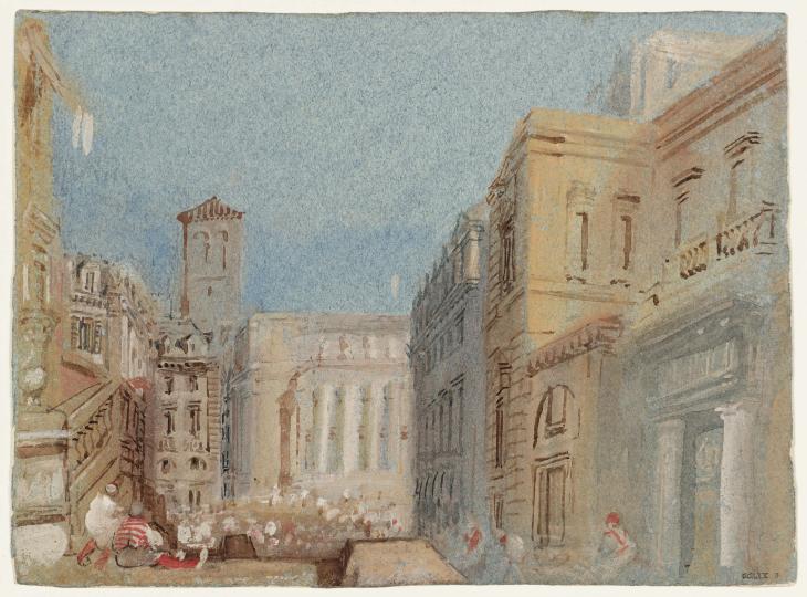 Joseph Mallord William Turner, ‘Grand Théâtre and Place Graslin, Nantes’ c.1826-8