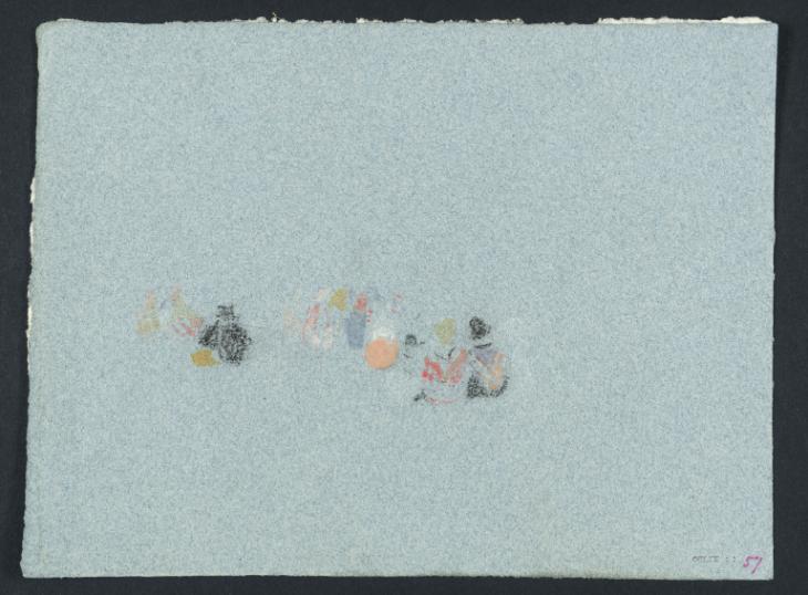Joseph Mallord William Turner, ‘Seated Figures ?on a Beach, Perhaps Passengers in Transit’ c.1826-40