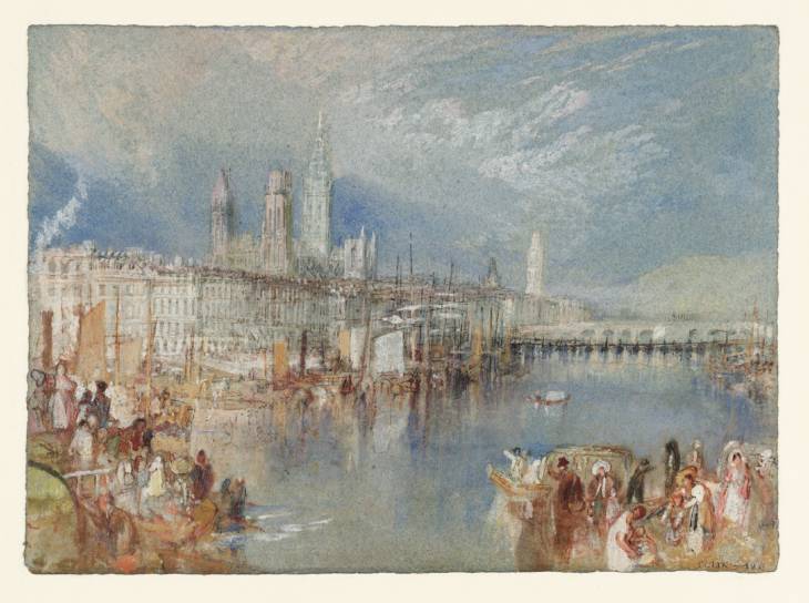 Joseph Mallord William Turner, ‘Rouen, Looking Upriver’ c.1832