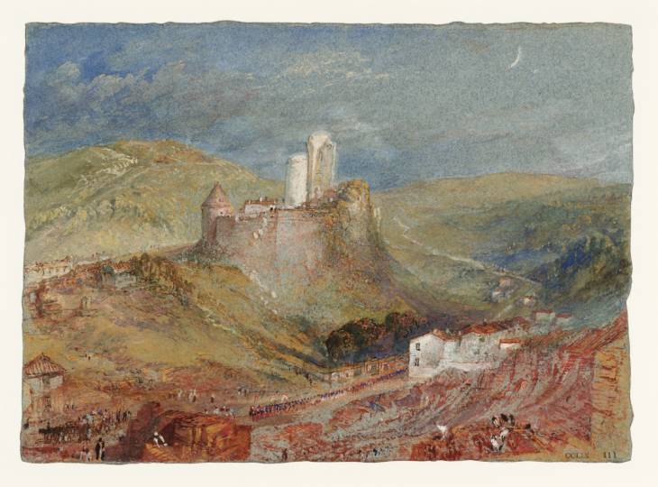 Joseph Mallord William Turner, ‘Lillebonne, The Château from above the Roman Amphitheatre’ c.1832