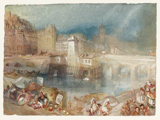 Joseph Mallord William Turner, ‘Paris: The Hôtel de Ville and Pont d'Arcole’ c.1833