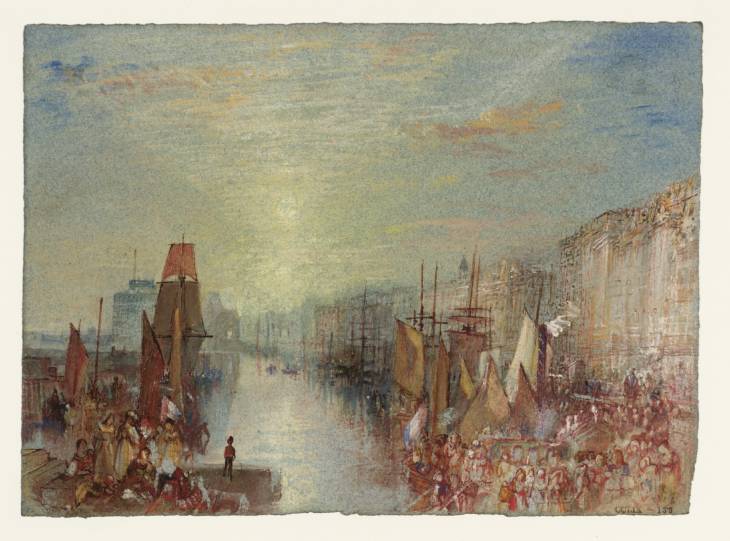 Joseph Mallord William Turner, ‘Le Havre: Sunset in the Port’ c.1832