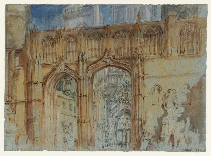 Joseph Mallord William Turner, ‘The Cathedral and Entrance to the Bookseller's Court at Rouen, Normandy’ c.1832