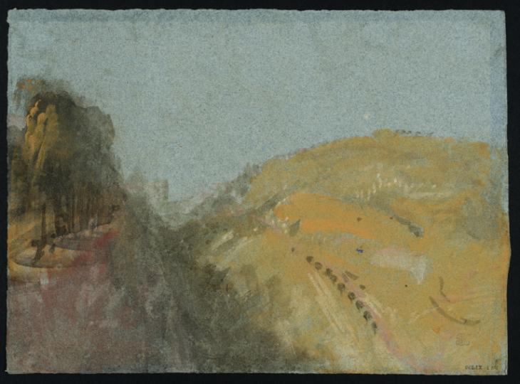 Joseph Mallord William Turner, ‘Hilly Terrain near Tancarville, Normandy’ c.1832
