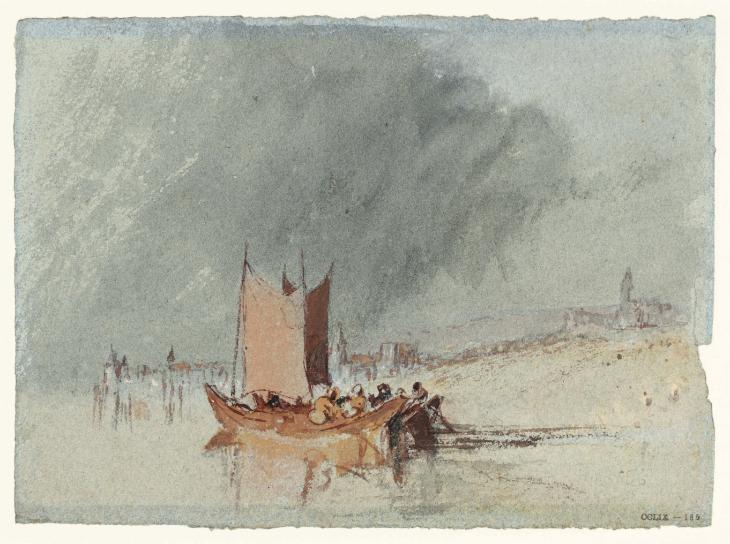 Joseph Mallord William Turner, ‘Boats on the River Loire, ?near Ingrandes’ c.1826-8