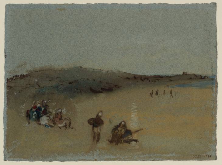 Joseph Mallord William Turner, ‘Figures on the Sands, in Sunlight: ?France’ c.1830